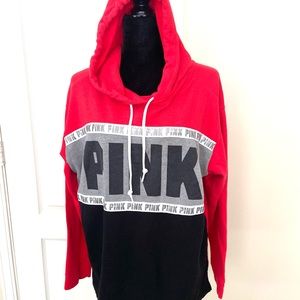 Victoria Secret's PINK - Medium Red & Black Hoodie